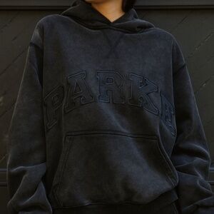 Parke Halloween Black Acid Wash Hoodie